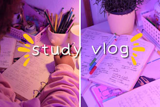 an eye catching study vlog youtube thumbnails