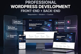 build a professional wordpress website with custom front end and back end