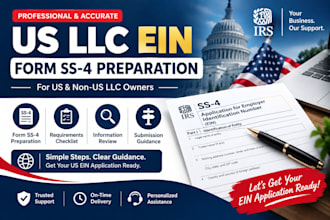 prepare irs form ss4 for your US llc ein application