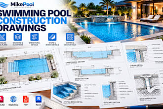 create swimming pool construction drawings and structural details