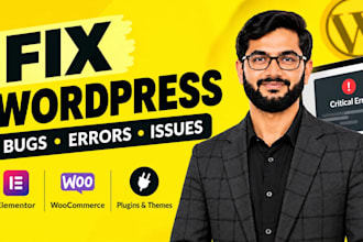 fix elementor errors, plugin conflicts and PHP issues, wordpress help