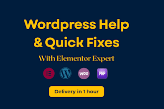 fix elementor errors, plugin conflicts and PHP issues, wordpress help