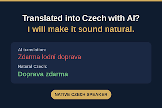 make your ai translated czech text sound natural