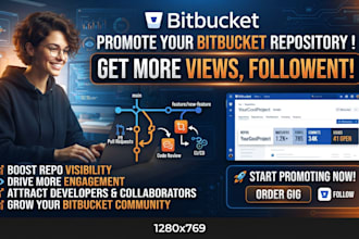 promote your bitbucket repository for more views, followers and engagement