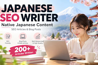 write natural japanese SEO articles and blog posts