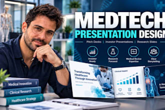 design medtech, healthcare startup pitch deck, medical investor presentation
