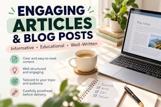 write engaging informative articles and blog posts