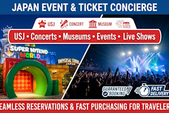 purchase tickets for usj, concerts, museums and events in japan