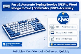 do fast typing, PDF to word, image to text