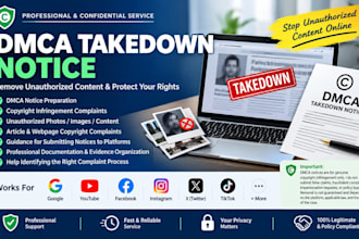 send dmca takedown notice to remove article mugshots arrested and harassing