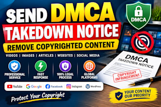 send dmca takedown notice to remove article mugshots arrested and harassing