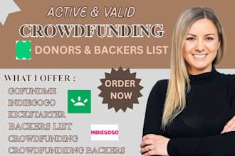 generate active backers list for kickstarter gofundme indiegogo campaign
