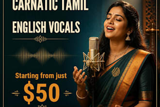 be your professional carnatic tamil or english singer and lyricswriter