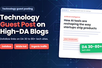 build high quality technology backlinks on high da websites