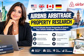 find airbnb arbitrage properties anywhere in USA, uk, ca de for airbnb arbitrage