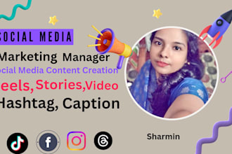 your social media  marketing manager, and content creator