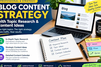 create a blog content strategy with topic research and content ideas