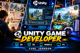 do professional unity environment, unity vfx game development