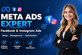 setup and manage meta ads, facebook ads and instagram ads