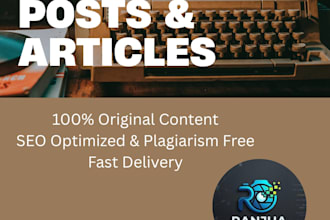 write SEO optimized blog and article