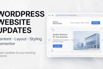 update and customize your wordpress website