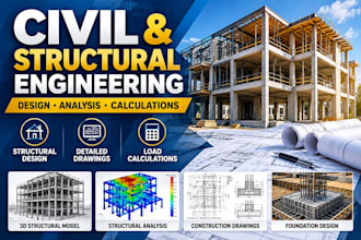 design civil engineering steel, concrete and wood structure