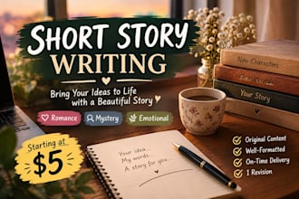 write a romantic, emotional or mystery short story
