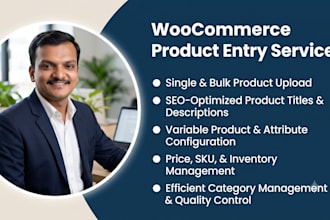 do shopify product listing and ecommerce data entry