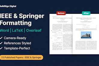 format your paper to ieee or springer template in word or latex