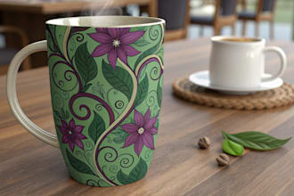 create print ready mug wrap and coffee cup designs
