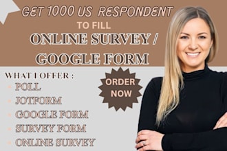 get 1000 targeted survey respondents via google forms jotform questionnaire poll