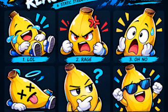 banana reactions 6 emots