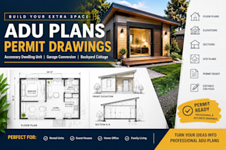 create adu permit plans and architectural drawings