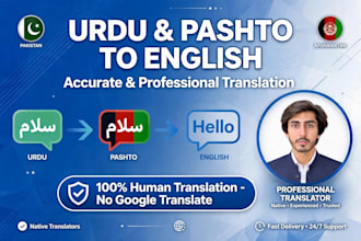 translate urdu and pashto to english accurately