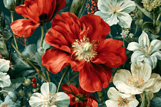 create hand drawn botanical artwork for you