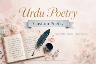 write original urdu poetry, ghazal, sad love poetry for you