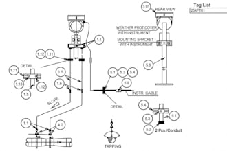 create and revise electrical and instrumentation autocad drawings