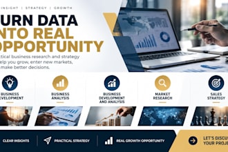 do business development and analysis, market research and sales strategy