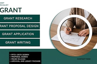 research grants and write professional grant proposals for your project