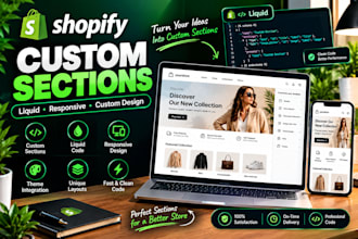 create custom shopify sections with liquid, CSS and responsive design