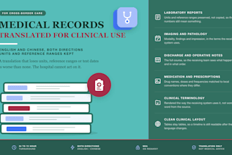 translate your medical records between english and chinese
