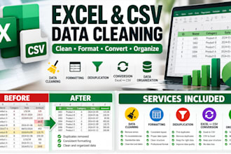 convert excel CSV files and transform your data
