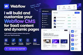 build and customize your webflow cms for saas content and dynamic pages