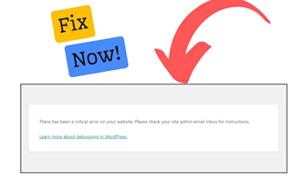 fix critical error on your website