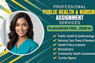 do public health, nursing and healthcare related assigned