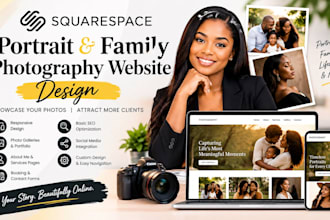 design squarespace portrait photographer website family photography website