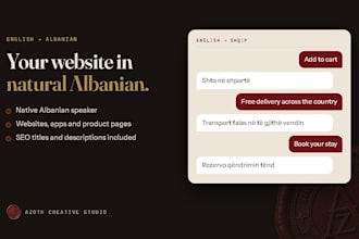translate your website or app from english to albanian
