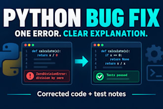 fix one python script error and explain the solution