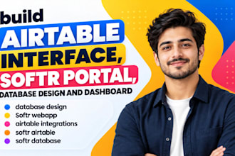 build airtable interface, softr portal, database design and dashboard