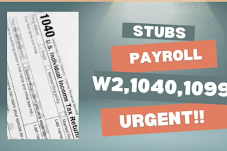 prepare adp payroll stubs and w2 forms for your employees